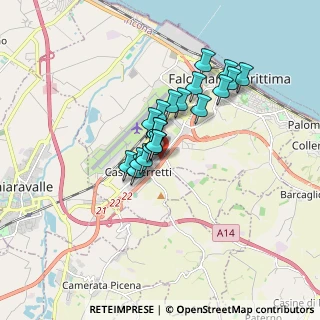 Mappa Via Olof Palme, 60015 Falconara Marittima AN, Italia (1.243)