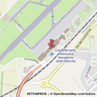 Mappa Aeroporto Internazionale di Ancona, Piazza Sandro Sordoni, 60015 Falconara Marittima AN, Italia, 60015 Falconara Marittima, Ancona (Marche)