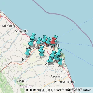 Mappa Via Tenna, 60100 Torrette AN, Italia (10.352)