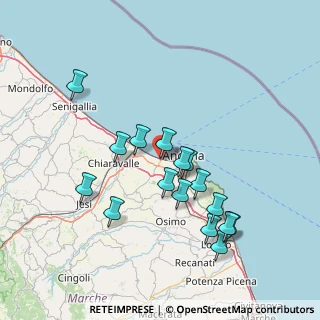 Mappa Via Tenna, 60100 Torrette AN, Italia (14.68688)