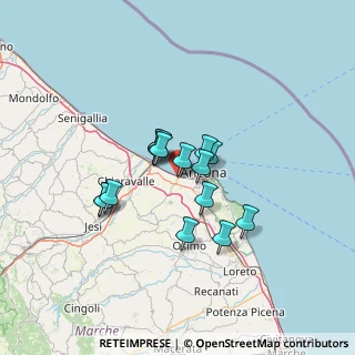 Mappa Via Tenna, 60100 Torrette AN, Italia (9.748)