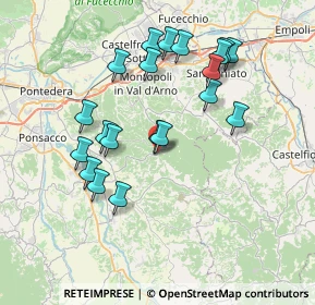 Mappa Via San't Andrea, 56036 Palaia PI, Italia (7.455)