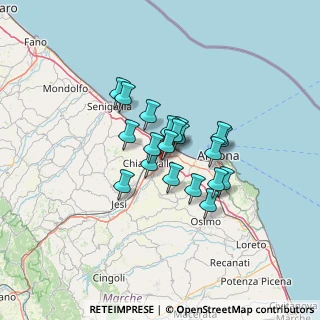 Mappa Aeroporto delle Marche Piazzale Sordoni, 60015 Falconara Marittima AN, Italia (9.0915)