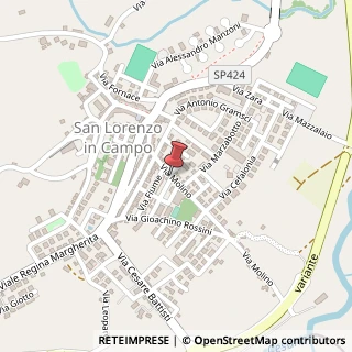 Mappa Via Molino, 9, 61047 San Lorenzo in Campo, Pesaro e Urbino (Marche)