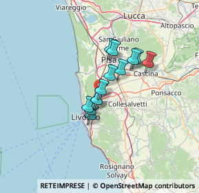 Mappa A12 Genova - Roma, 57014 Pisa PI, Italia (9.00154)