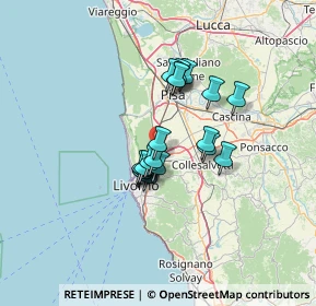 Mappa A12 Genova - Roma, 57014 Pisa PI, Italia (9.487)