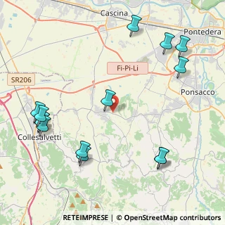 Mappa SP 12 delle Colline per Livorno, 56040 Crespina Lorenzana PI (5.49357)