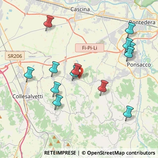 Mappa SP 12 delle Colline per Livorno, 56040 Crespina Lorenzana PI (4.58769)
