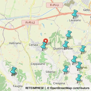 Mappa SP 12 delle Colline per Livorno, 56040 Crespina Lorenzana PI (3.29909)