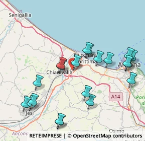 Mappa Via Marzabotto, 60015 Falconara Marittima AN, Italia (9.031)