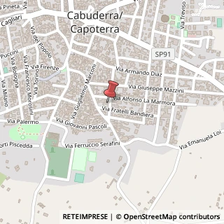 Mappa Via Fratelli Bandiera, 9, 09012 Capoterra, Cagliari (Sardegna)