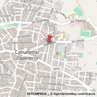 Mappa Via Trento, 58, 09012 Capoterra, Cagliari (Sardegna)