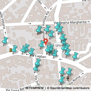 Mappa Via Vittorio Emanuele, 09012 Capoterra CA, Italia (0.07037)