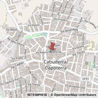 Mappa Via Regina Margherita, 12, 09012 Capoterra CA, Italia, 09012 Capoterra, Cagliari (Sardegna)
