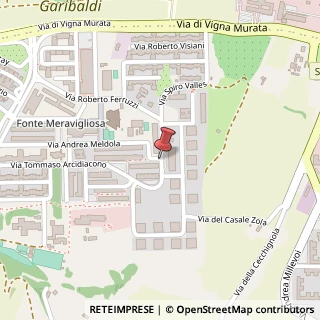 Mappa Via Andrea Meldola,  470, 00143 Roma, Roma (Lazio)
