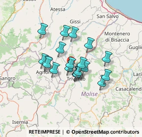 Mappa SP 198 Castiglione Messer Marino - Castelguidone, 66045 Schiavi di Abruzzo CH, Italia (10.39316)