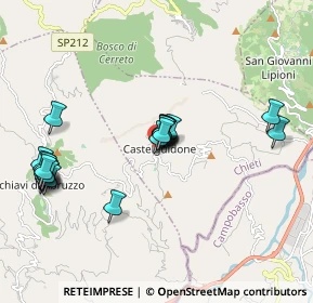 Mappa SP 198 Castiglione Messer Marino - Castelguidone, 66045 Schiavi di Abruzzo CH, Italia (1.99091)