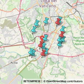Mappa Via dell' Ippodromo di Tor di Valle, 00144 Roma RM, Italia (3.44471)