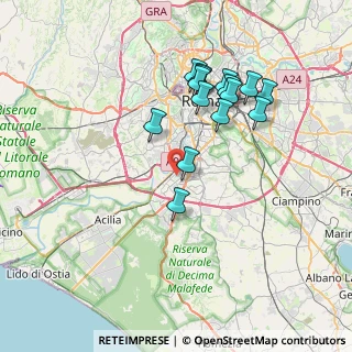 Mappa Via Sofia, 00144 Roma RM, Italia (7.41533)