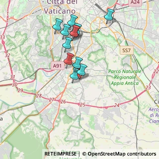Mappa Via dei Corazzieri, 00143 Roma RM, Italia (3.70583)