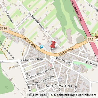 Mappa Via Giovanni Amendola, 8, 00030 San Cesareo, Roma (Lazio)