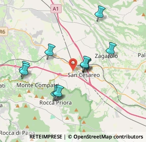 Mappa Via Giacomo Balla, 00030 San Cesareo RM, Italia (3.68364)