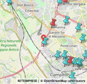 Mappa Via del Casale di Gregna, 00178 Roma RM, Italia (3.35)