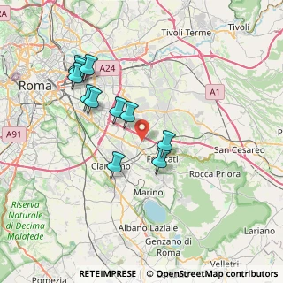 Mappa Via Fontanile Tuscolano, 00044 Frascati RM, Italia (7.44545)