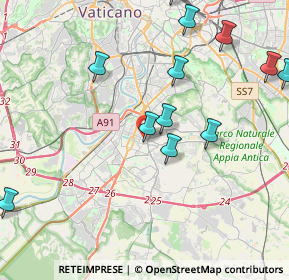 Mappa Via del Poggio Laurentino, 00145 Roma RM, Italia (6.36167)