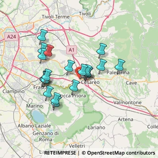 Mappa Via Tende, 00030 San Cesareo RM, Italia (6.6795)