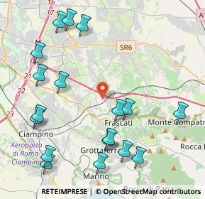 Mappa Via Achille Giammarioli, 00044 Frascati RM, Italia (5.36778)