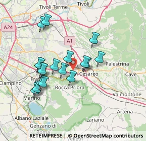 Mappa Via del Turchino, 00030 San Cesareo RM, Italia (6.87056)