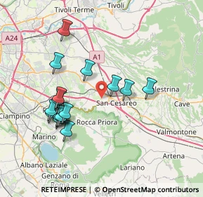 Mappa Via del Turchino, 00030 San Cesareo RM, Italia (7.63938)