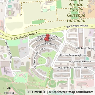 Mappa Via Antonio Veranzio,  76, 00143 Roma, Roma (Lazio)