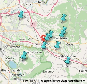 Mappa Via della Signora, 00030 San Cesareo RM, Italia (7.49364)