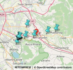 Mappa Via delle Palme, 00030 San Cesareo RM, Italia (7.4625)