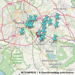 Mappa Via Giusto Fontanini, 00172 Roma RM, Italia (6.28588)