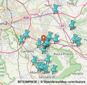 Mappa Vicolo delle Cisternolle, 00044 Frascati RM, Italia (7.9325)