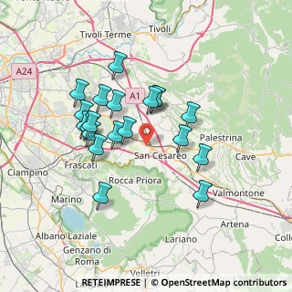 Mappa Via dei Giovi, 00030 San Cesareo RM, Italia (6.73)