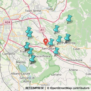 Mappa Via dei Giovi, 00030 San Cesareo RM, Italia (7.60786)