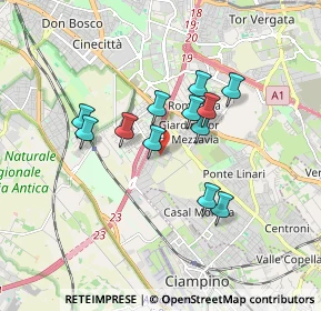 Mappa Via Giusto Fontanini, 00173 Roma RM, Italia (1.45167)