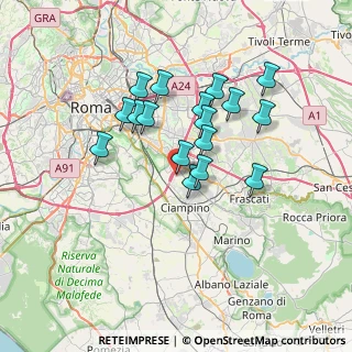 Mappa Via Giusto Fontanini, 00173 Roma RM, Italia (6.26824)