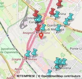 Mappa Via Giusto Fontanini, 00173 Roma RM, Italia (1.25)