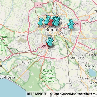 Mappa EUR Fermi, 00144 Roma RM, Italia (7.05625)