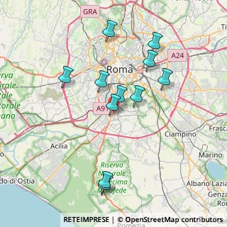 Mappa EUR Fermi, 00144 Roma RM, Italia (7.64182)