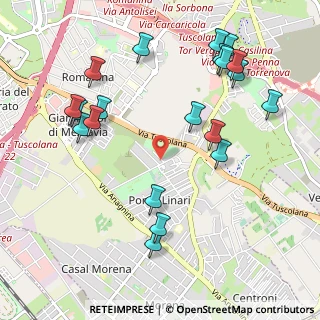 Mappa Via di Campo Romano, 00173 Roma RM, Italia (1.2525)