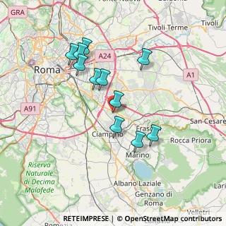 Mappa Via di Campo Romano, 00173 Roma RM, Italia (6.84818)