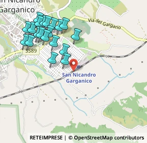 Mappa Via Vincenzo Coco, 71015 San Nicandro Garganico FG, Italia (0.582)