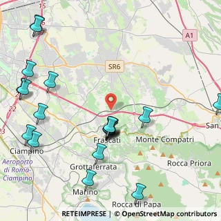 Mappa Via Colle dello Stinco, 00044 Frascati RM, Italia (5.6305)
