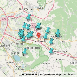 Mappa Via del Carzolese, 00030 San Cesareo RM, Italia (6.9825)